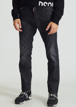 Серые джинсы Dsquared2 с потертостями, фото